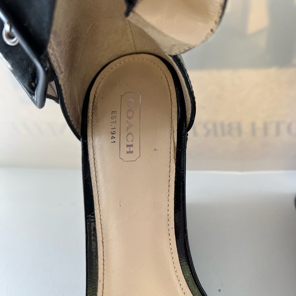 🚨 Black Coach Wedge Sandals size 9 - Picture 12 of 14